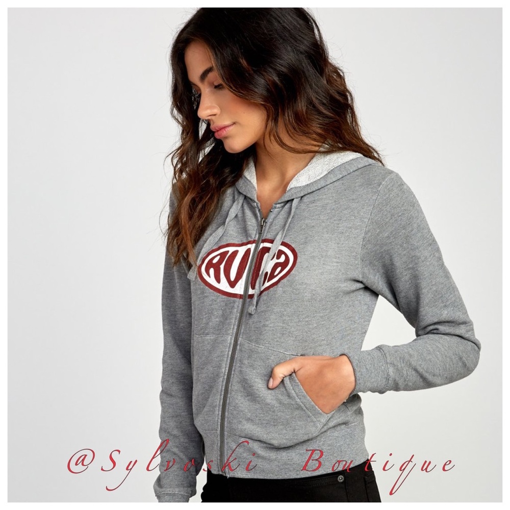 🔥RVCA SLACKER ZIP HOODIE NWT - Picture 6 of 8